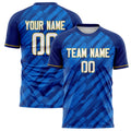 Personalized Royal & White Pattern Soccer Jersey