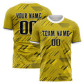 Personalized Old Gold & Black Pattern Soccer Jersey