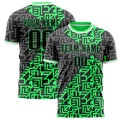 Personalized Neon Green & Gray Pattern Soccer Jersey