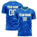Personalized Royal & Gold Pattern Soccer Jersey