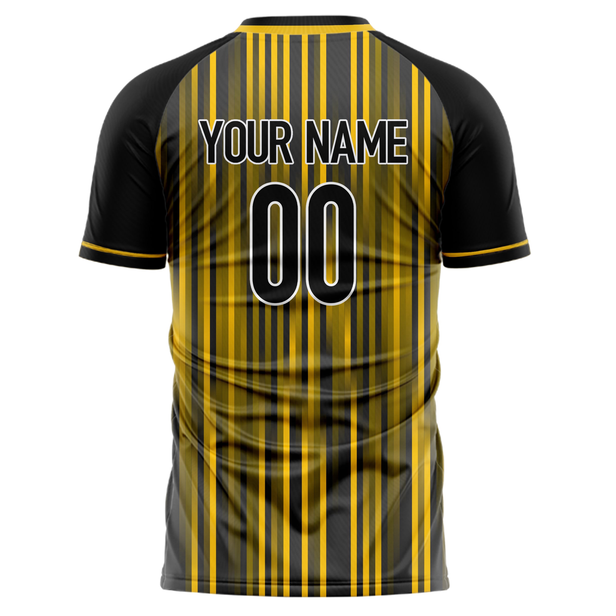 Personalized Gold & Black Pattern Soccer Jersey