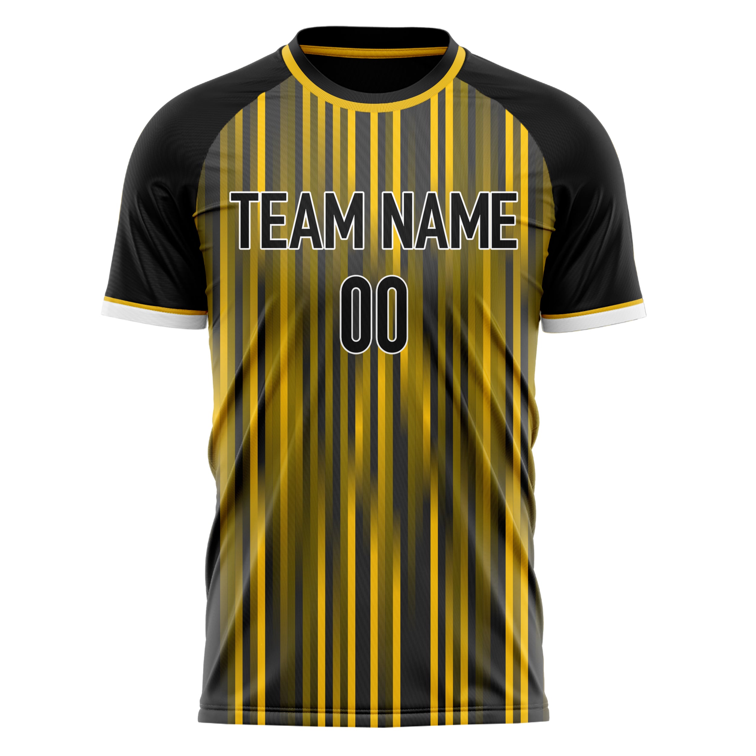 Personalized Gold & Black Pattern Soccer Jersey