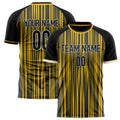 Personalized Gold & Black Pattern Soccer Jersey