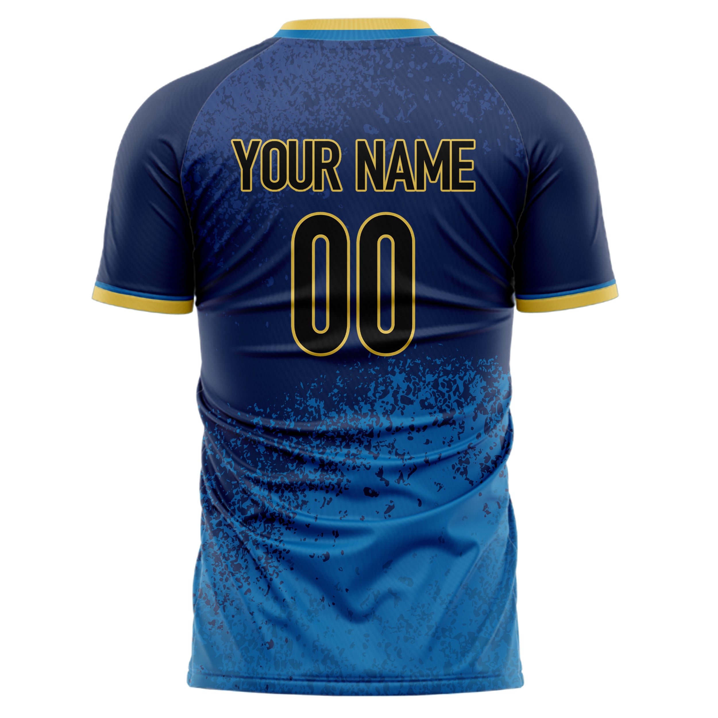 Personalized Navy & Black Pattern Soccer Jersey