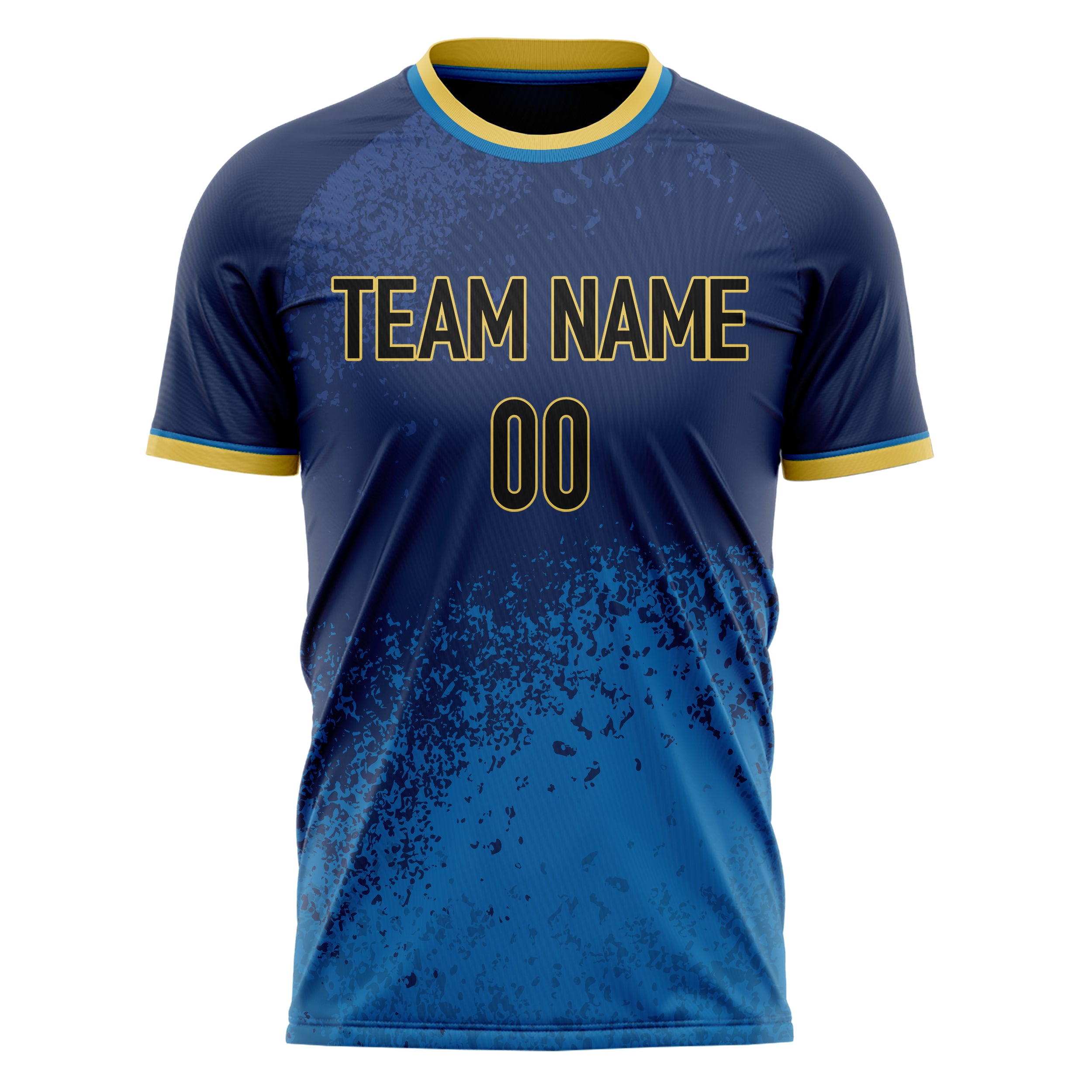 Personalized Navy & Black Pattern Soccer Jersey
