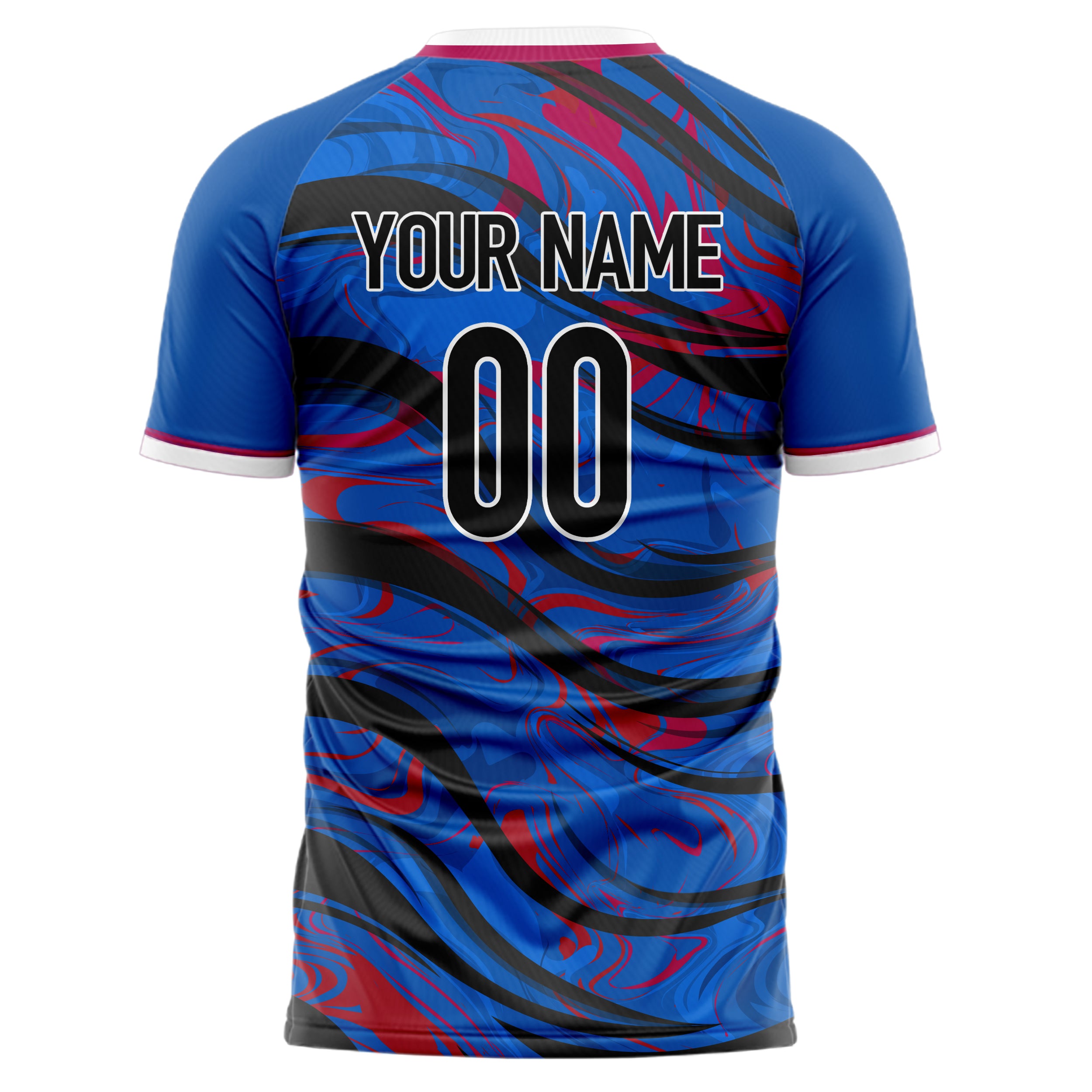 Personalized Navy & Black Pattern Soccer Jersey