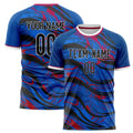 Personalized Navy & Black Pattern Soccer Jersey