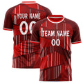Personalized Red & White Pattern Soccer Jersey