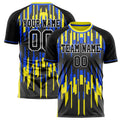 Personalized Black & Yellow Pattern Soccer Jersey