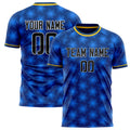 Personalized Royal & Gold Pattern Soccer Jersey
