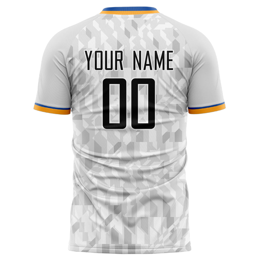 Personalized Gray & Black Pattern Soccer Jersey