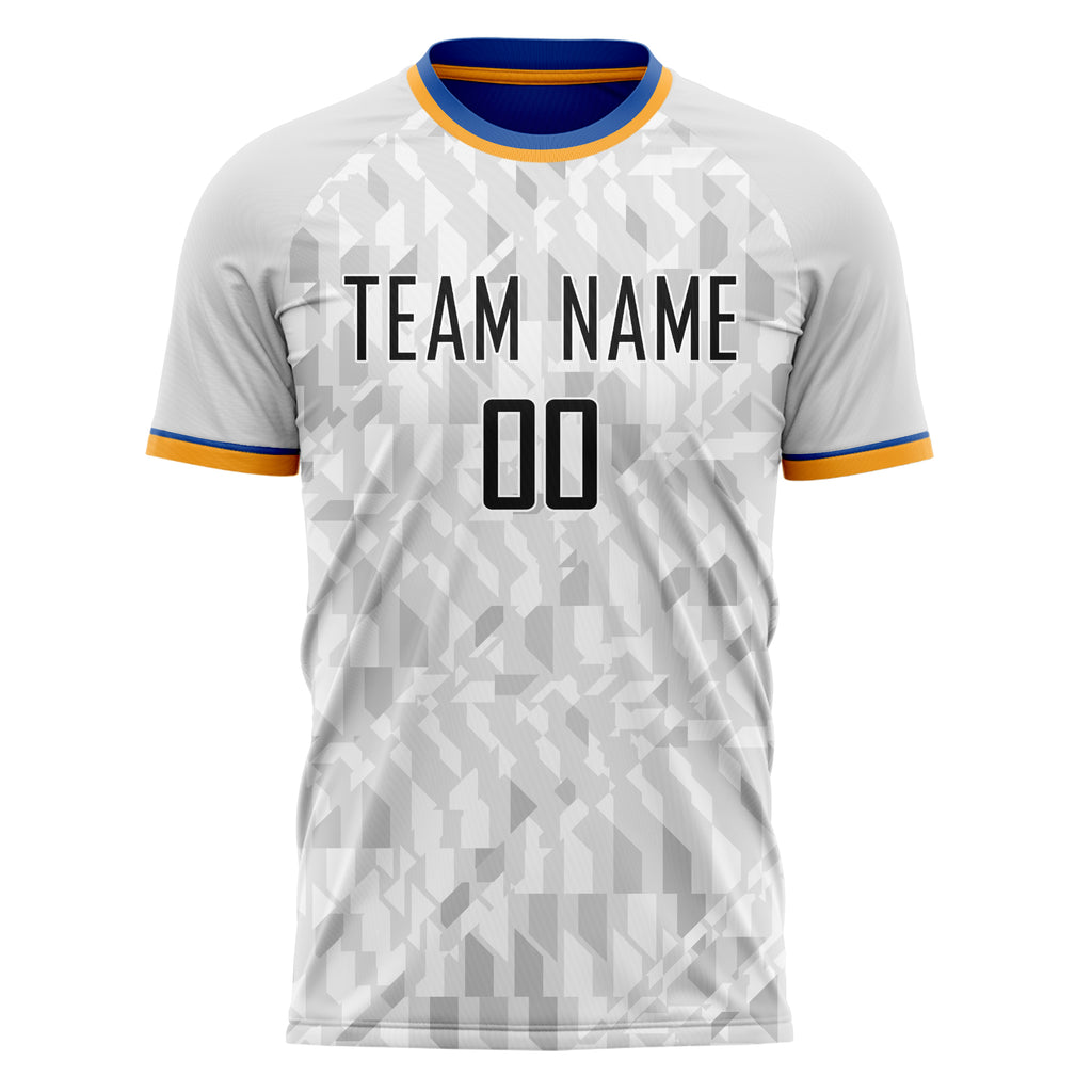 Personalized Gray & Black Pattern Soccer Jersey