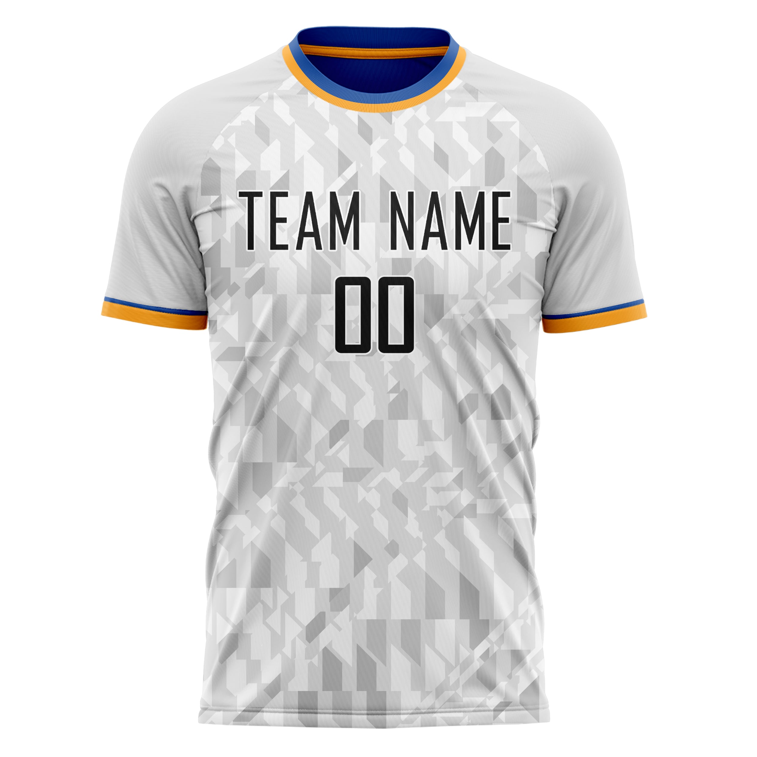 Personalized Gray & Black Pattern Soccer Jersey