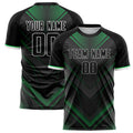 Personalized Black & Green Pattern Soccer Jersey