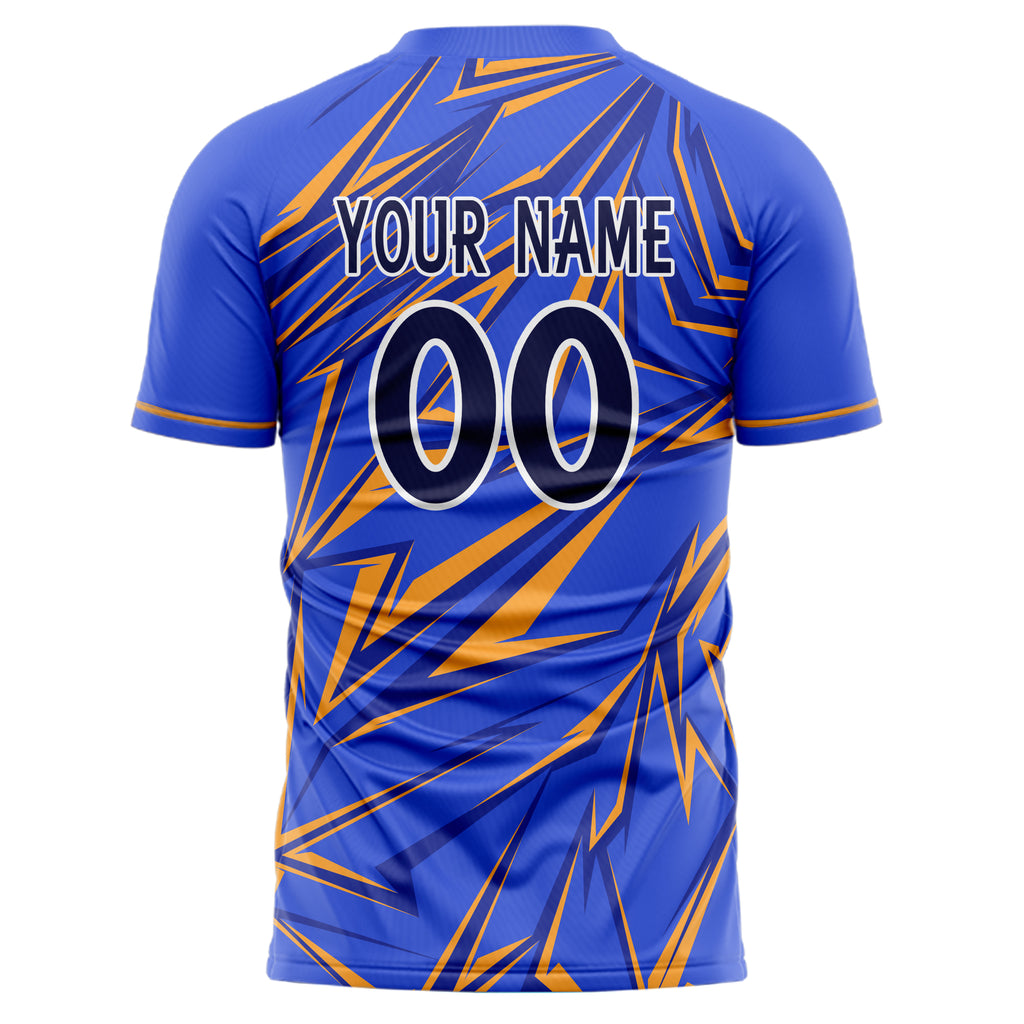 Personalized Purple & Gold Pattern Soccer Jersey