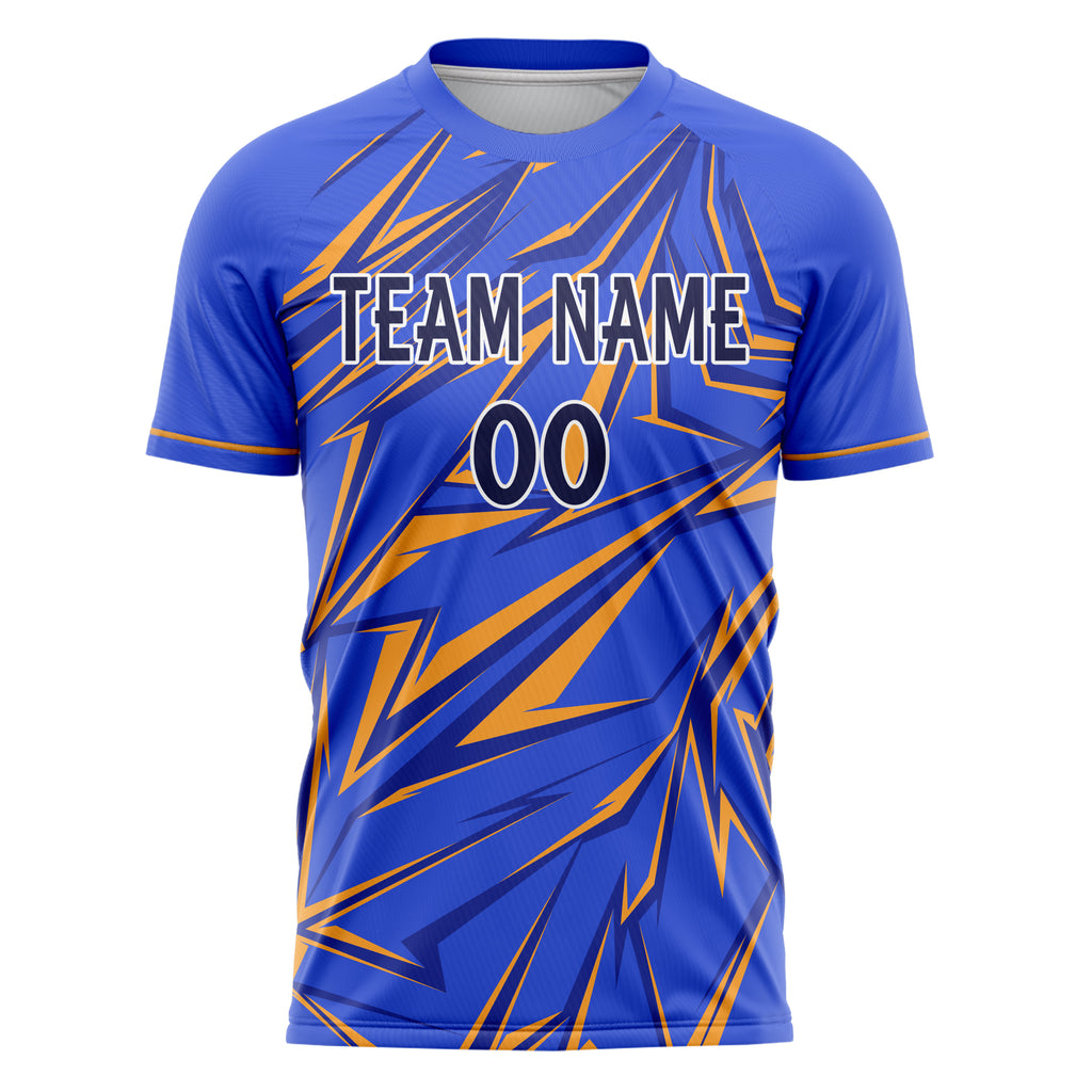 Personalized Purple & Gold Pattern Soccer Jersey