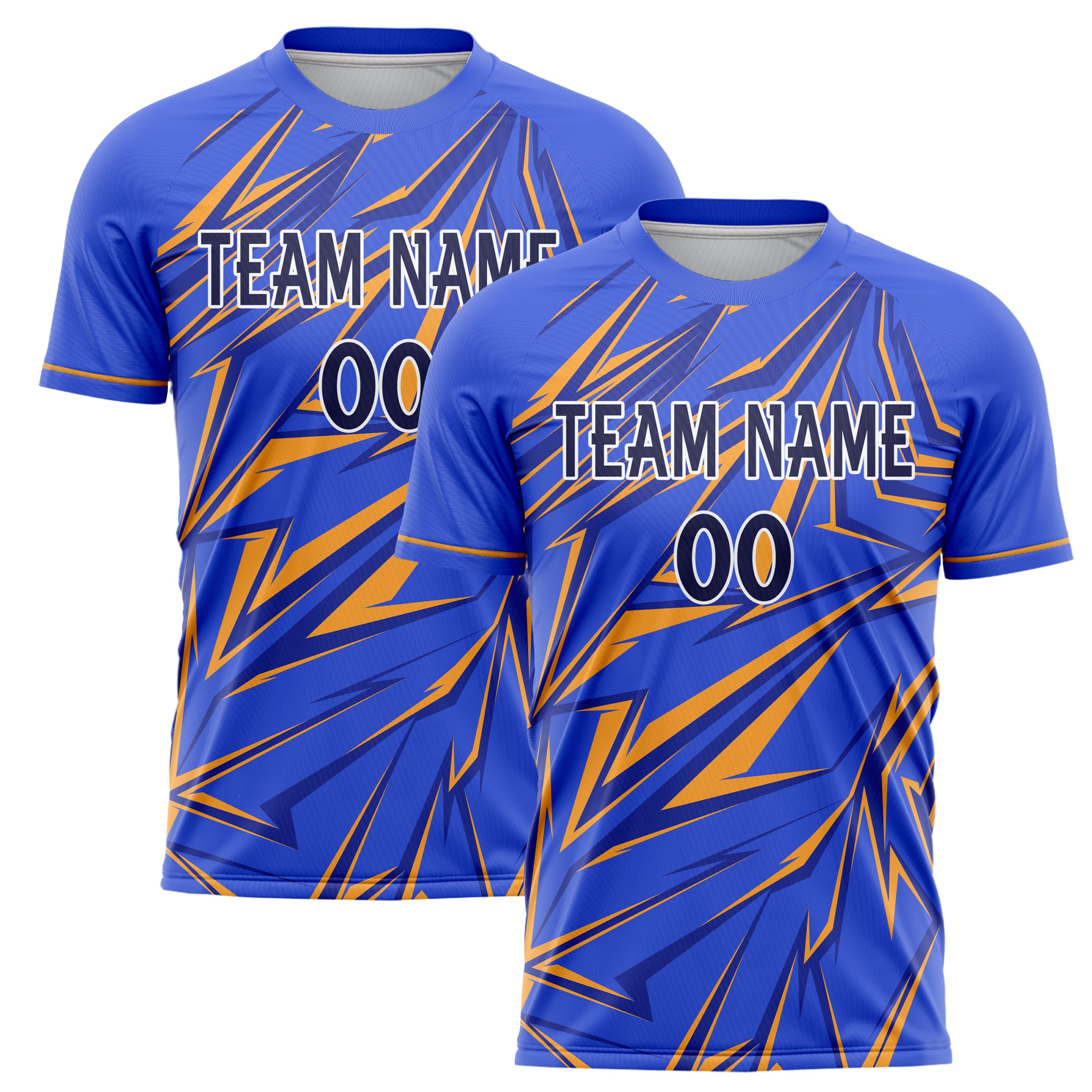 Personalized Purple & Gold Pattern Soccer Jersey