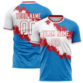 Personalized Blue & White Pattern Soccer Jersey