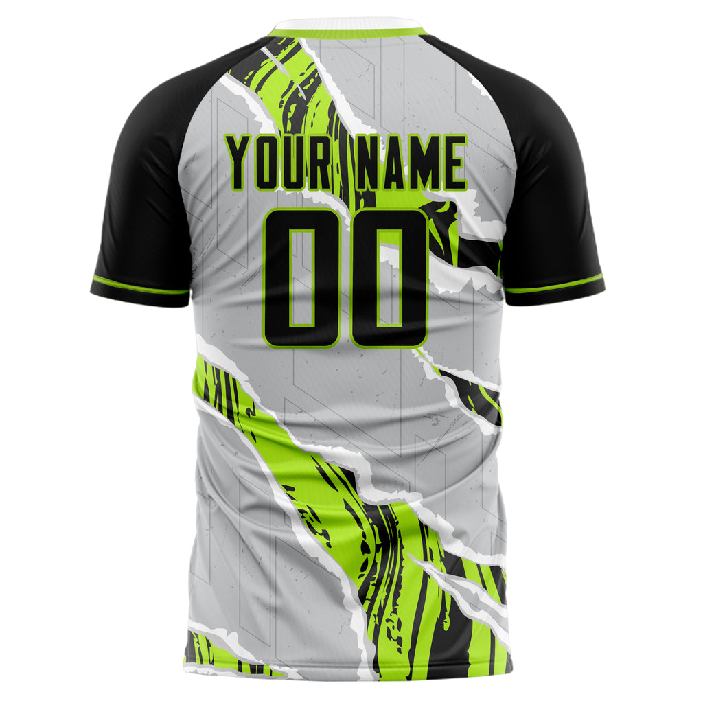 Personalized Gray & Black Pattern Soccer Jersey