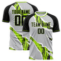 Personalized Gray & Black Pattern Soccer Jersey