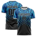 Personalized Black & Blue Pattern Soccer Jersey