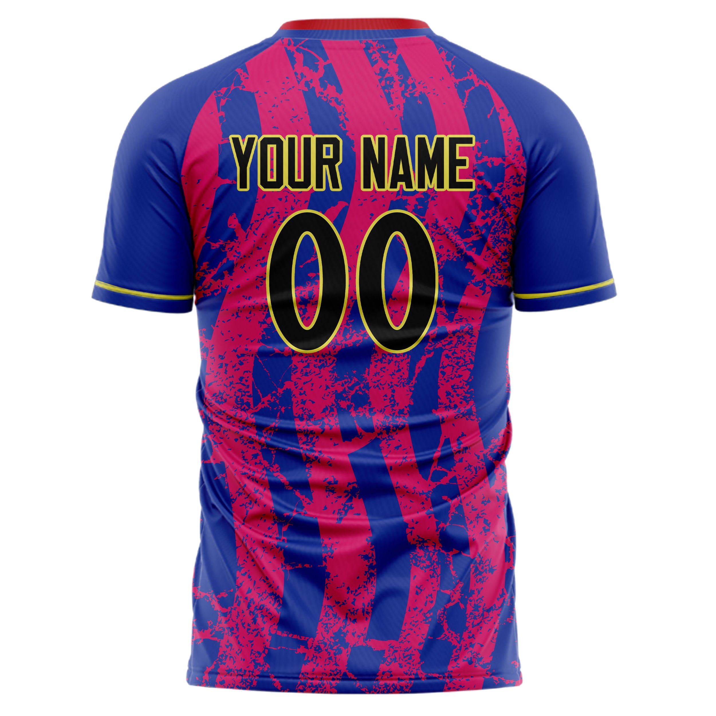 Personalized Royal & Pink Pattern Soccer Jersey