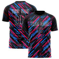 Personalized Black & Pink Pattern Soccer Jersey