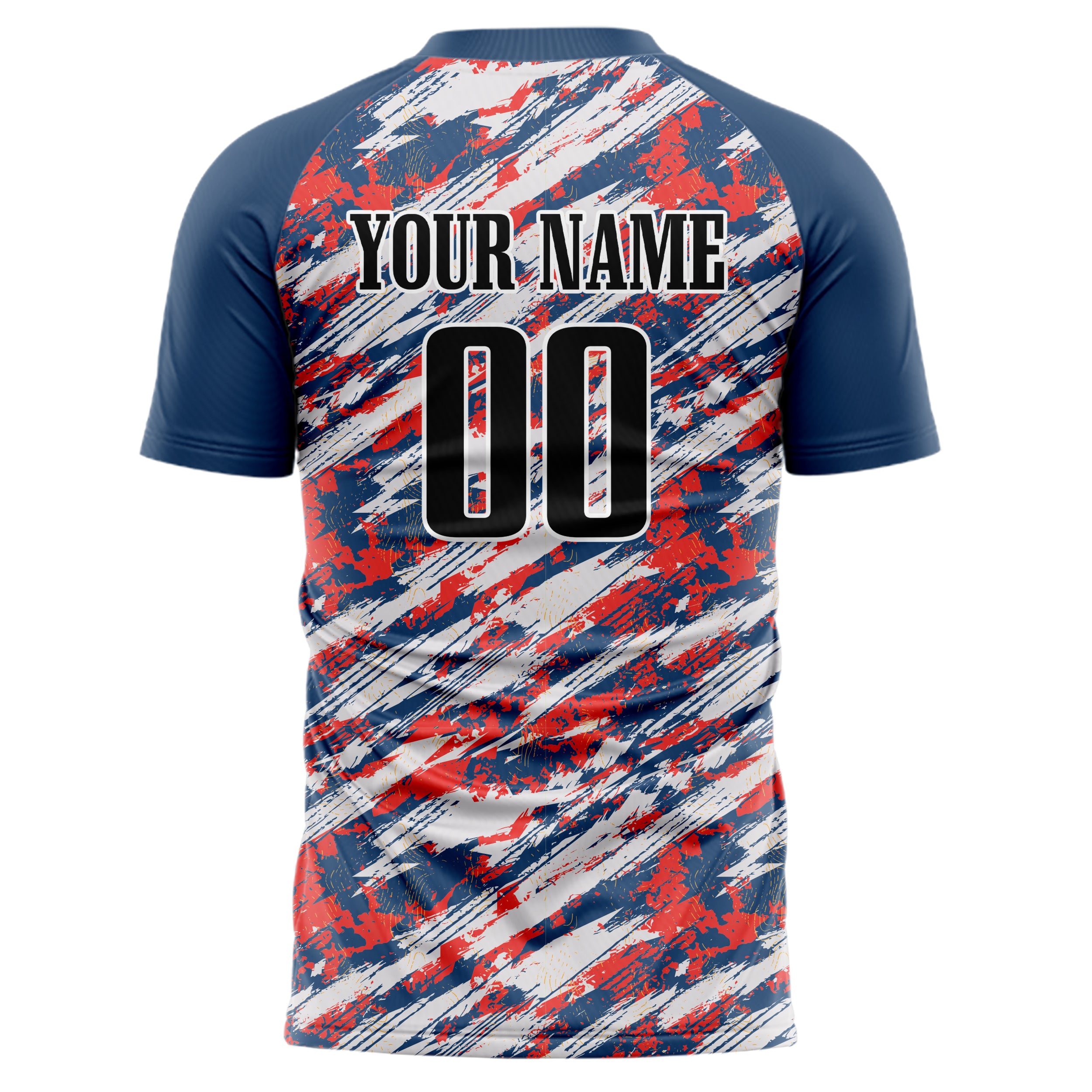 Personalized Navy & White Pattern Soccer Jersey