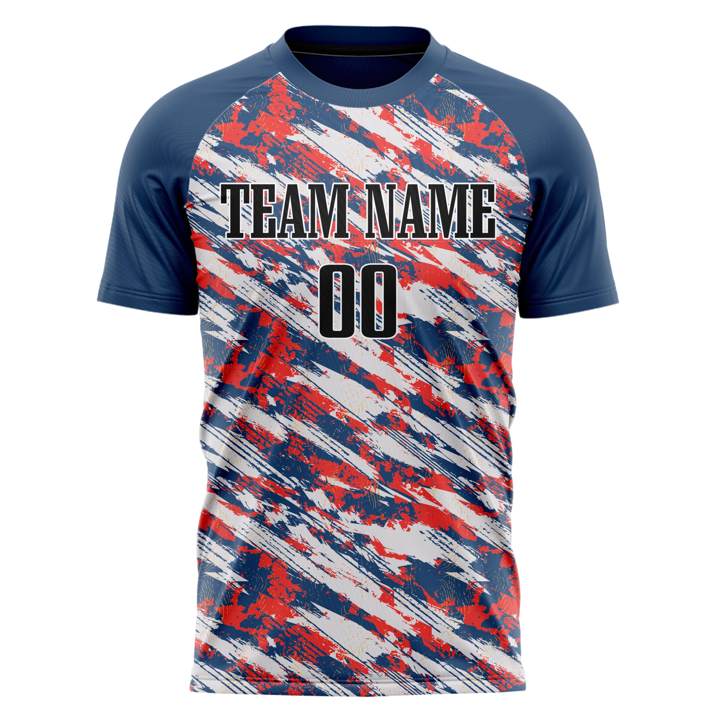 Personalized Navy & White Pattern Soccer Jersey