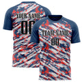 Personalized Navy & White Pattern Soccer Jersey