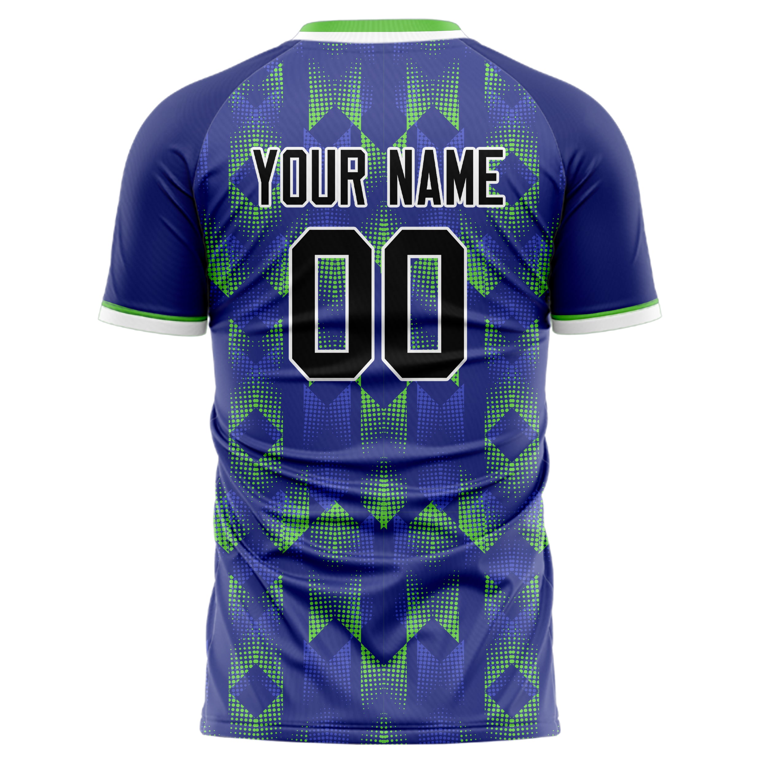 Personalized Purple & Green Pattern Soccer Jersey
