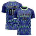 Personalized Purple & Green Pattern Soccer Jersey