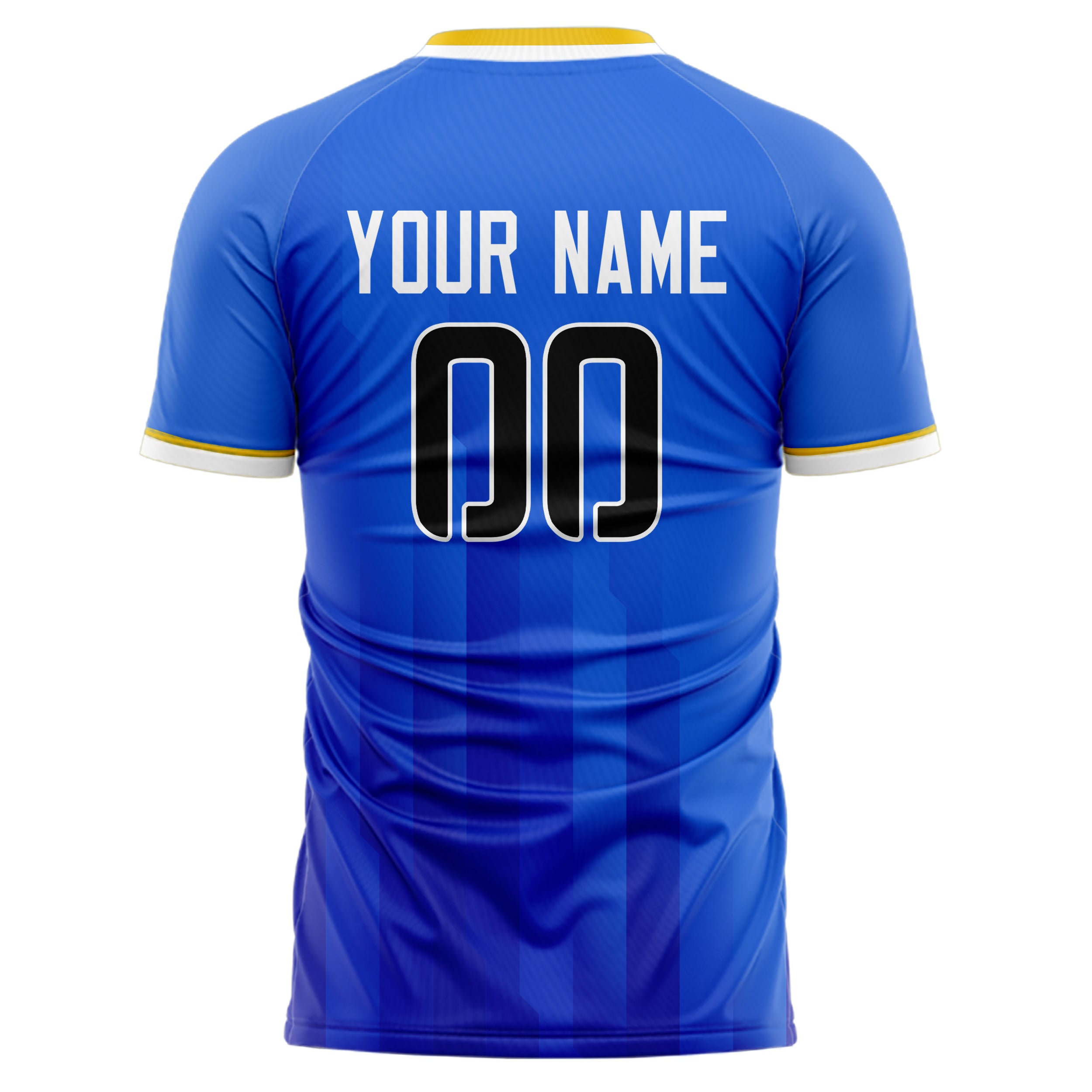 Personalized Blue & White Pattern Soccer Jersey