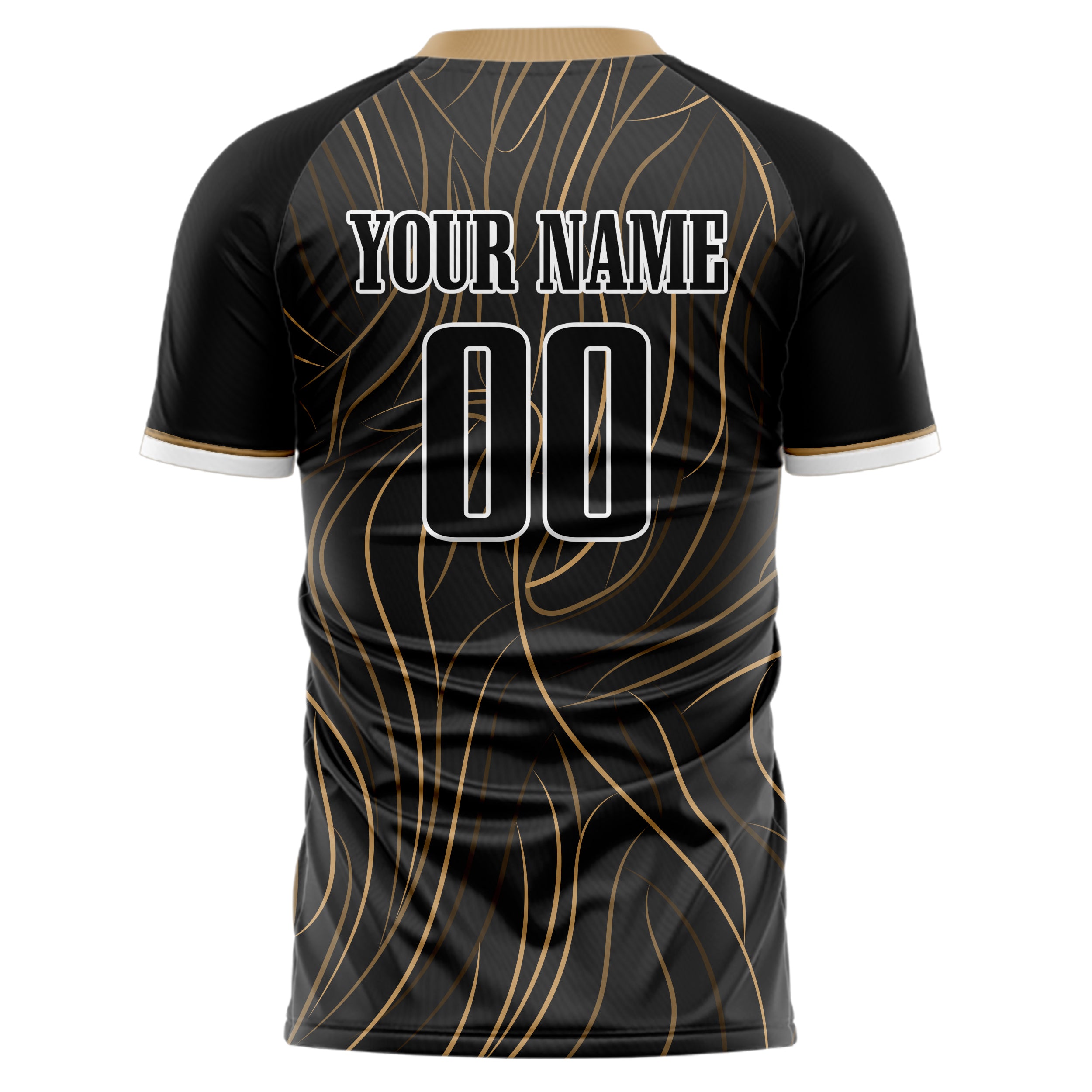 Personalized Black & Brown Pattern Soccer Jersey