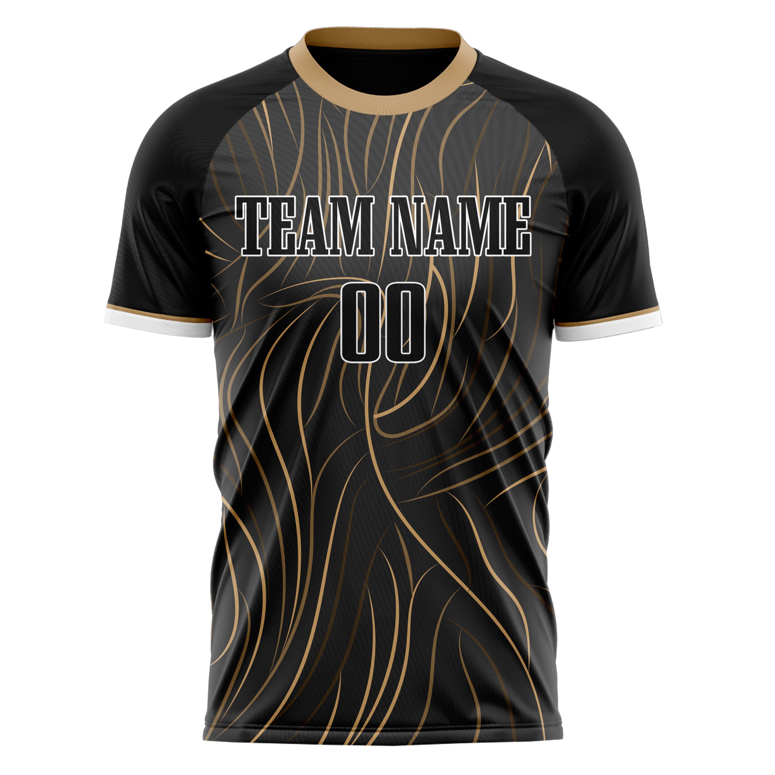 Personalized Black & Brown Pattern Soccer Jersey