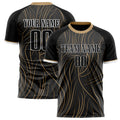 Personalized Black & Brown Pattern Soccer Jersey