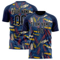 Personalized Navy & Black Pattern Soccer Jersey
