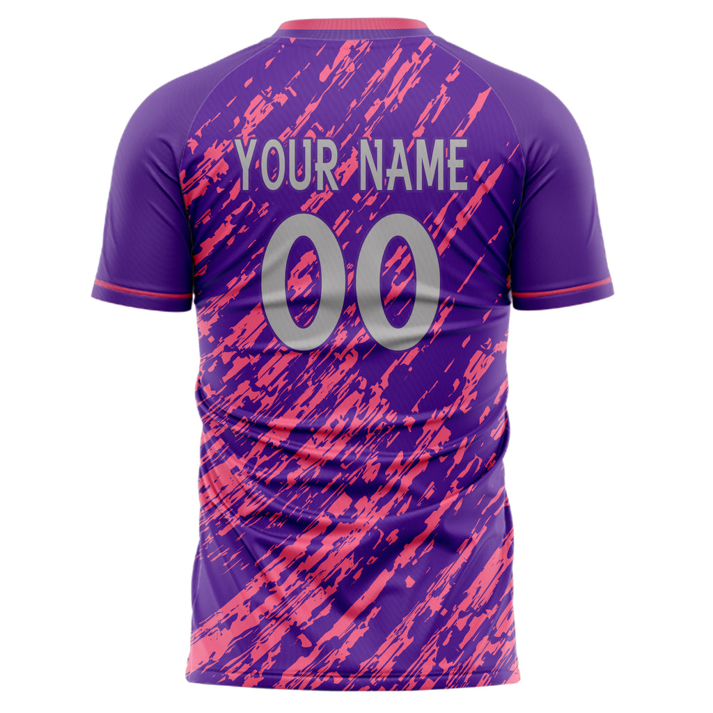 Personalized Purple & Pink Pattern Soccer Jersey