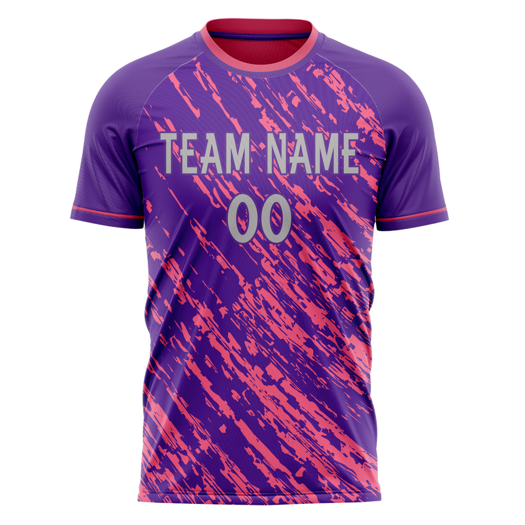 Personalized Purple & Pink Pattern Soccer Jersey
