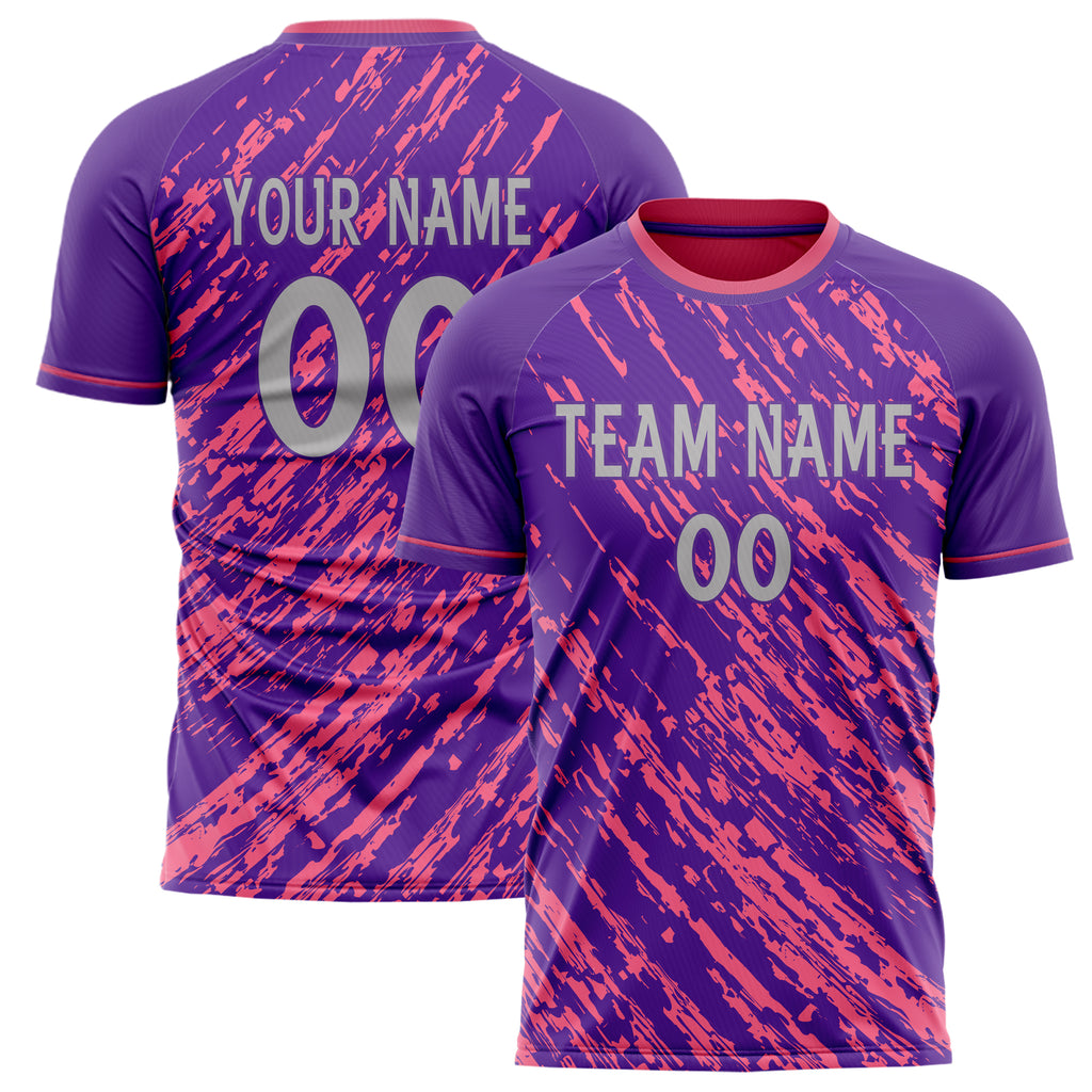 Personalized Purple & Pink Pattern Soccer Jersey