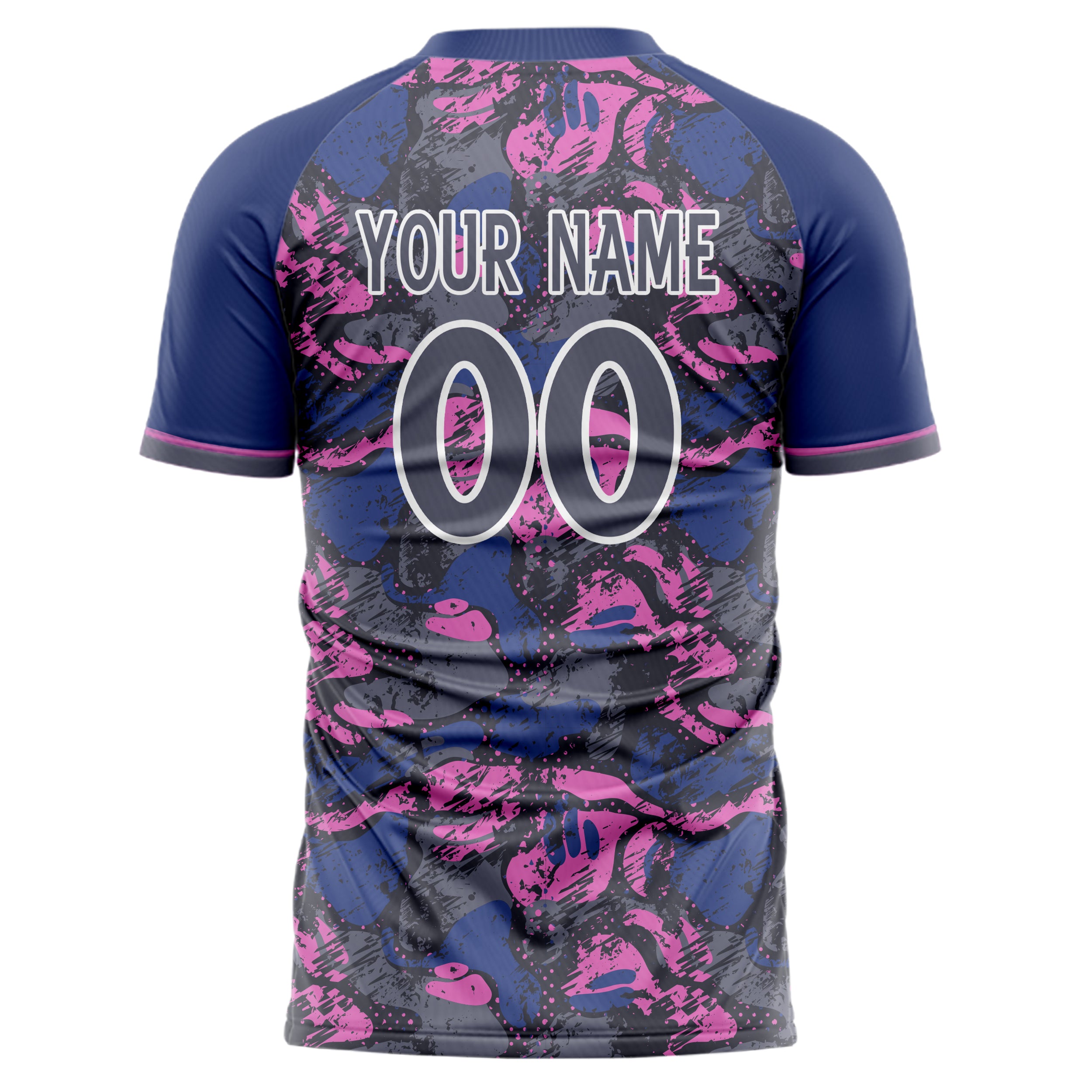 Personalized Navy & Gray Pattern Soccer Jersey