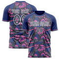 Personalized Navy & Gray Pattern Soccer Jersey