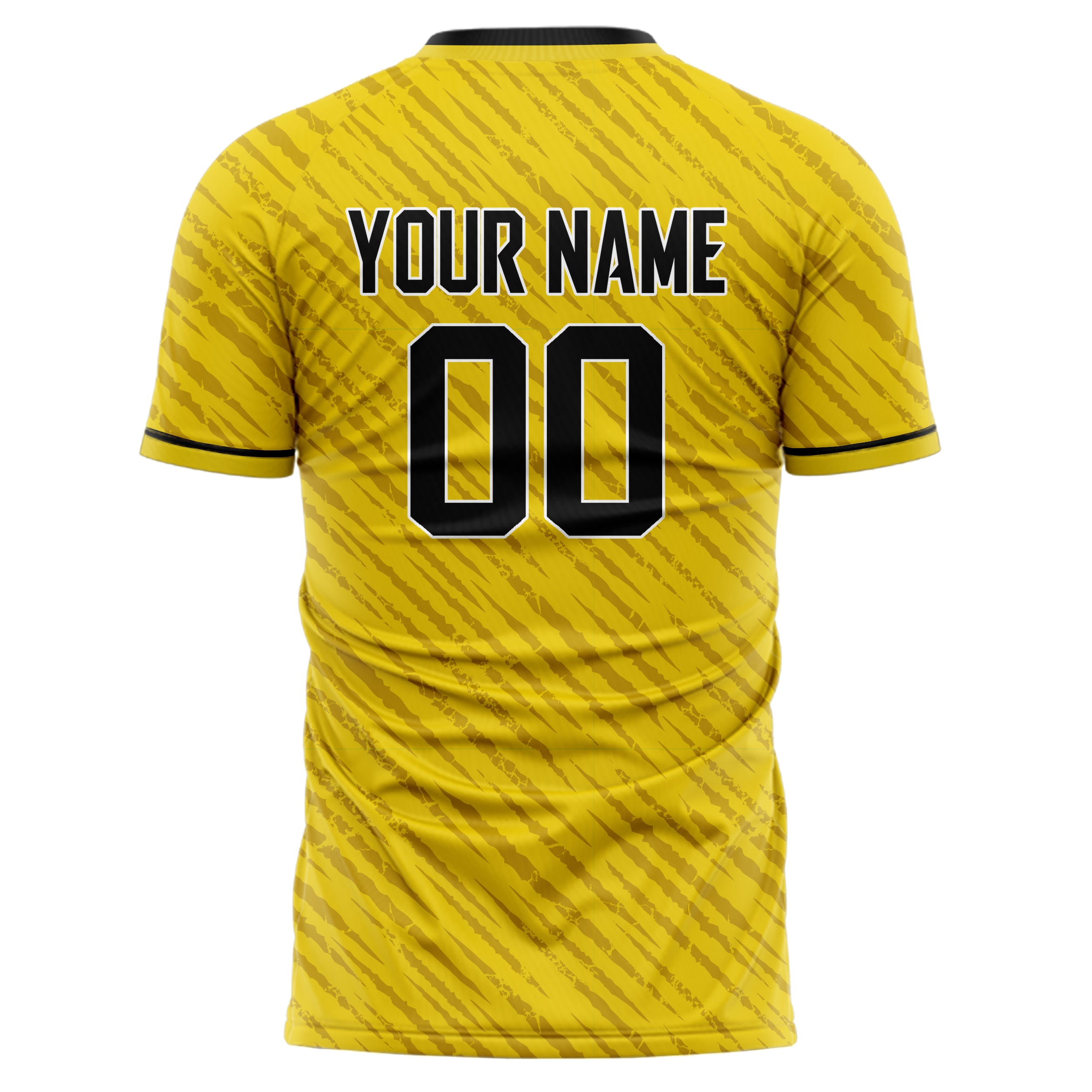 Personalized Gold & Black Pattern Soccer Jersey