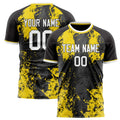 Personalized Black & Gold Pattern Soccer Jersey