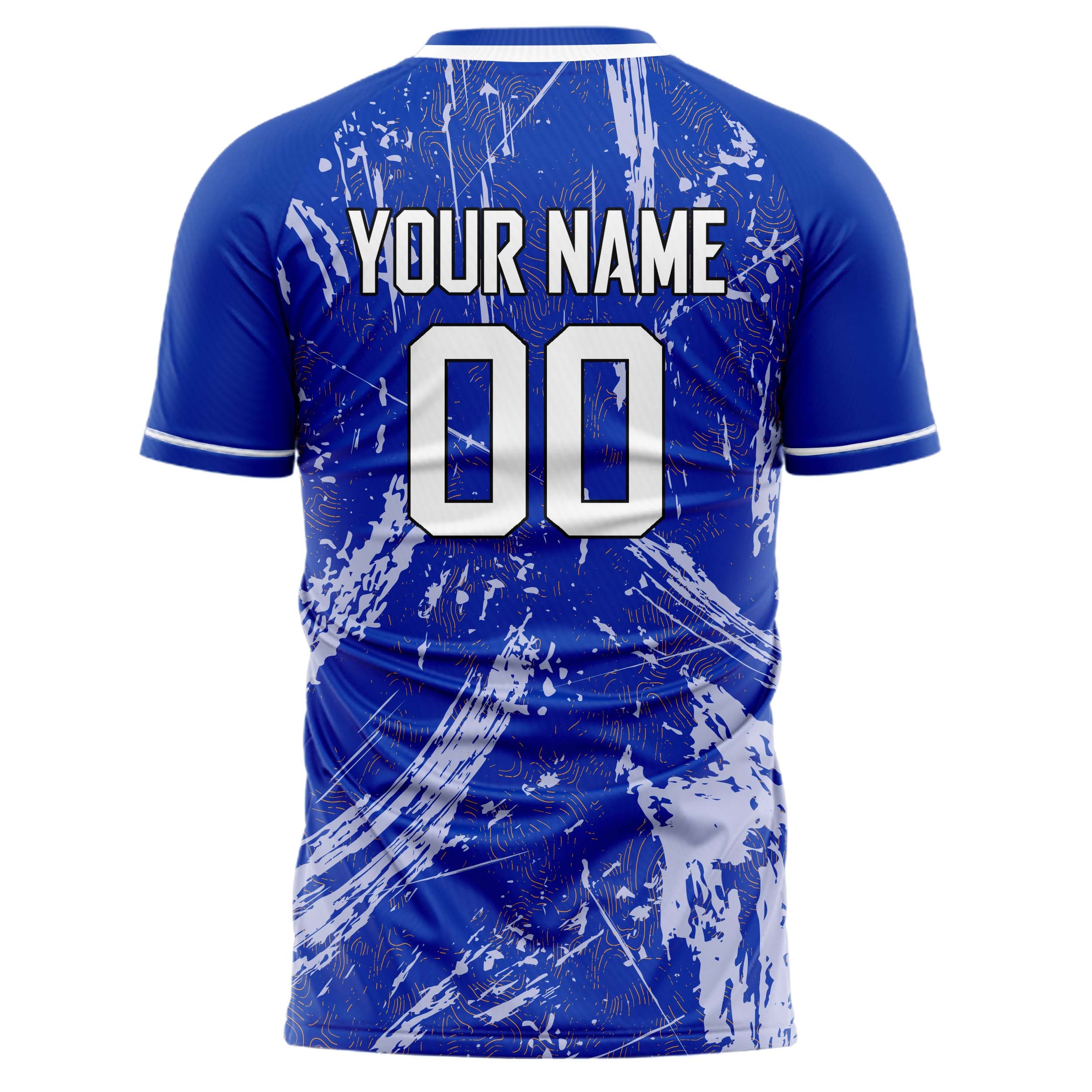 Personalized Blue & White Pattern Soccer Jersey