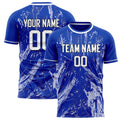 Personalized Blue & White Pattern Soccer Jersey