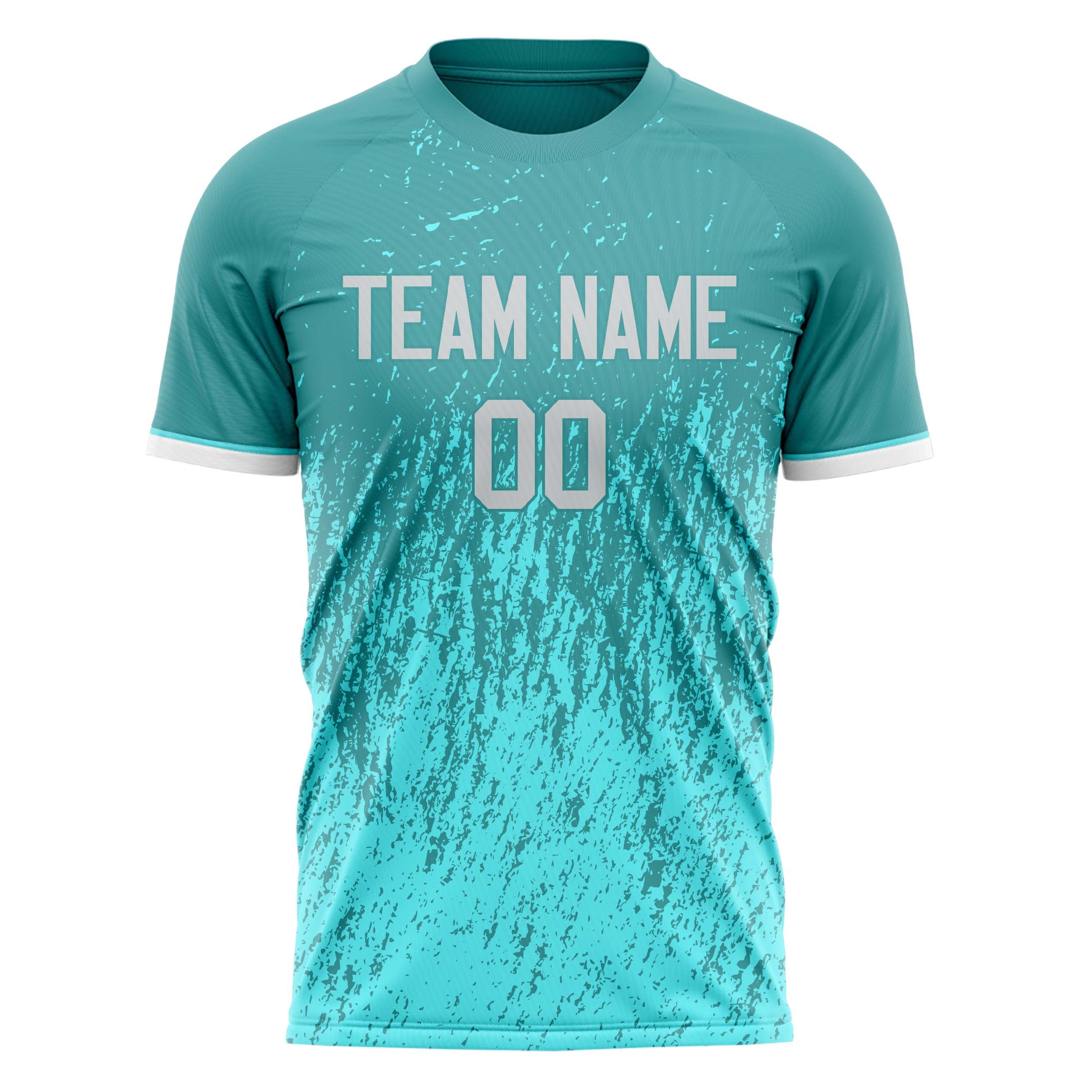 Personalized Teal & Light Teal Pattern Soccer Jersey
