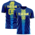 Personalized Royal & Yellow Pattern Soccer Jersey
