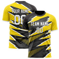 Personalized Black & Yellow Pattern Soccer Jersey