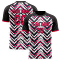 Personalized Black & Pink Pattern Soccer Jersey